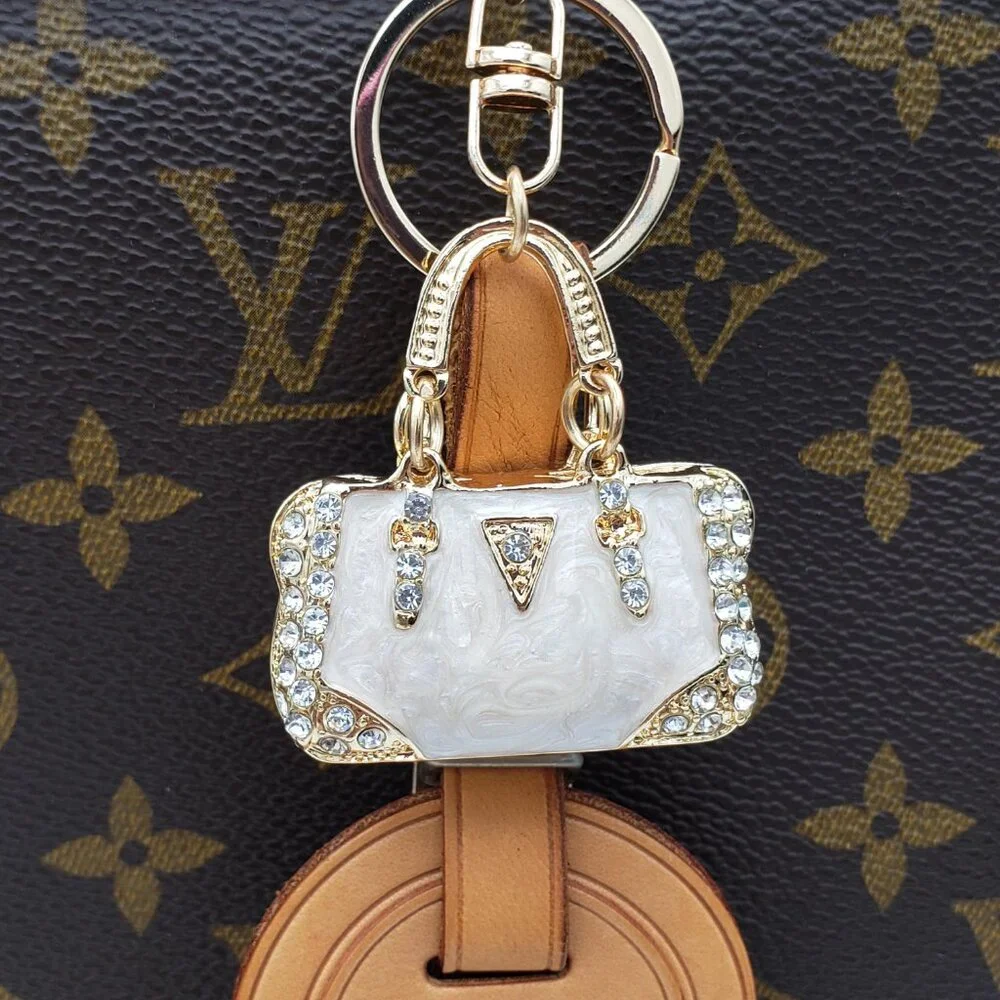 Authentic Louis Vuitton Luggage Nametag with Unbranded Keycharm